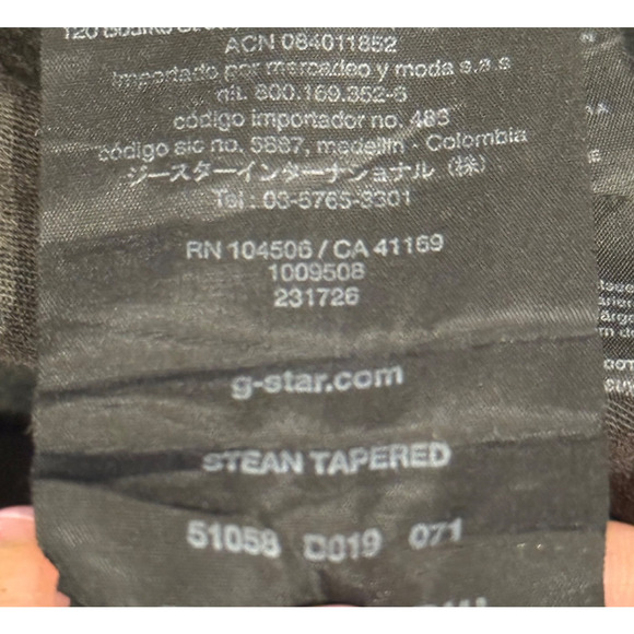 G Star Raw Jeans Mens Stean Tapered Leg Gray JNCO Style Stretch Size 32 x 31 - Picture 11 of 13